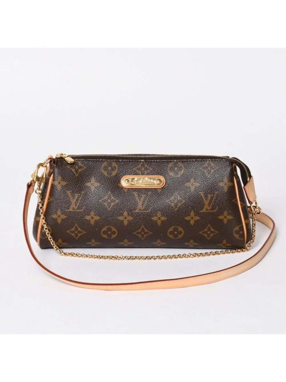 Louis Vuitton Pochette Monogram Brown Gold